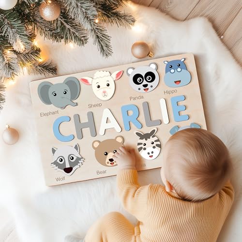Zuzu Puzzle Personalized Wooden Name Puzzle for Toddlers