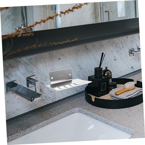 WESIEVYA Wall Mount Soap Dish with Drain and Suction Cup
