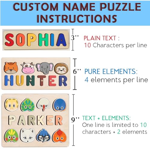Personalized Wooden Name Puzzle for Toddlers