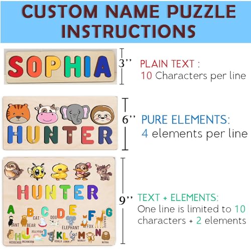 Personalized Wooden Name Puzzle for Baby Boy