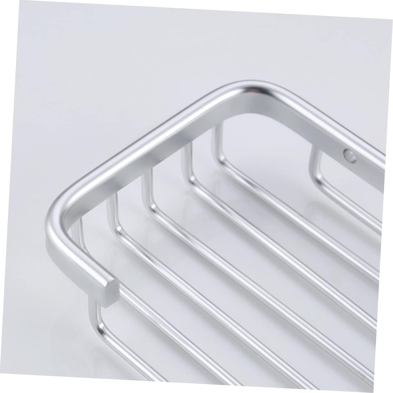 MAGICLULU Aluminium Soap Dish Holder with Drain Silver Finish
