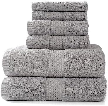 Huhelm 6 Piece Luxury Linen Bath Towels Set
