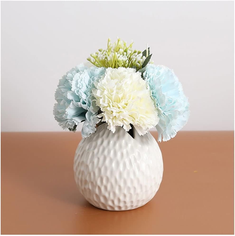Fake Hydrangea Artificial Flowers with Ceramic Vase 1