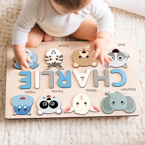 Zuzu Puzzle Personalized Baby Name with Animals