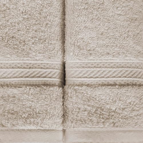 Superior 4-Piece Ivory Bath Towel Set 700GSM 100 Combed Cotton