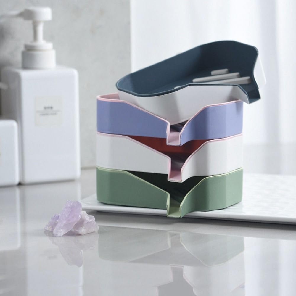 Double Layer Soap Holder with Raised Design
