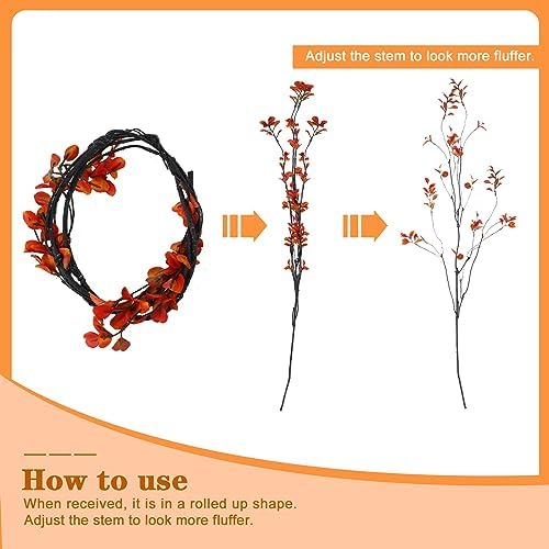 Riceshoot 6 Pcs Artificial Autumn Leaves Branches