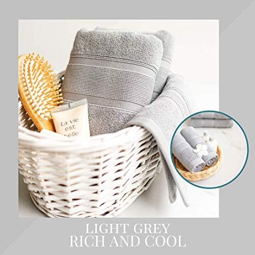 Luzia 8-Piece Bathroom Towel Set - Light Grey