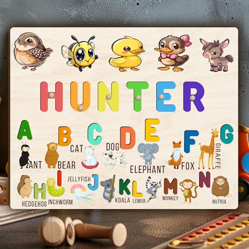 Personalized Wooden Name Puzzle for Baby Boy