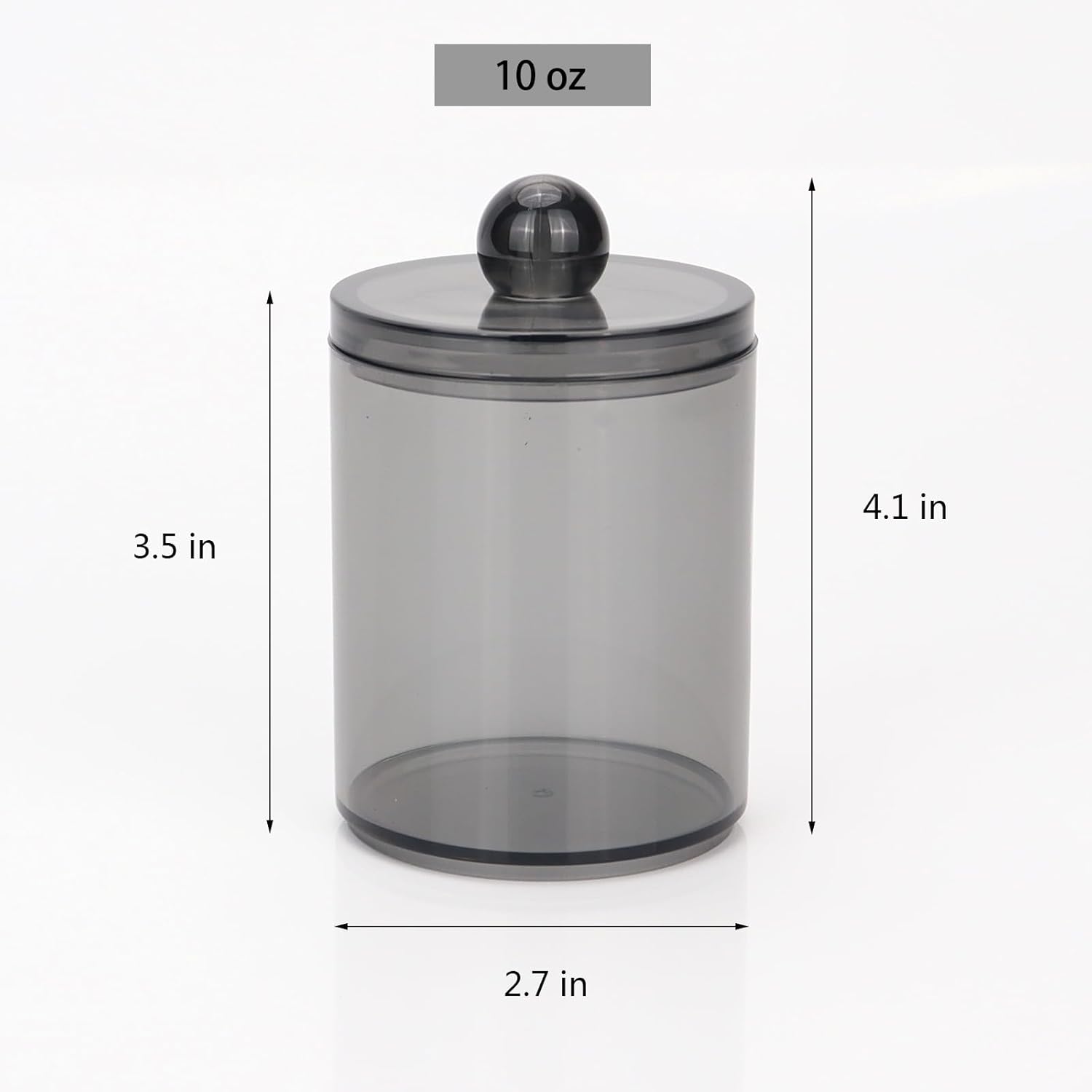 DAPOWER 2-Pack Clear Plastic Q-tip Holder for Bathroom Storage
