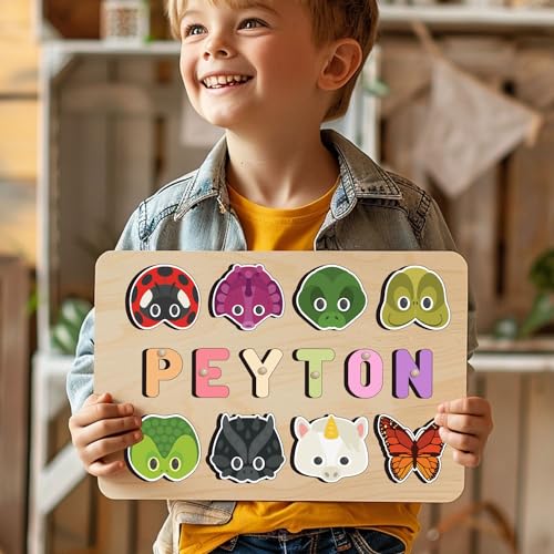 Personalized Wooden Name Puzzle For Toddlers 1-3
