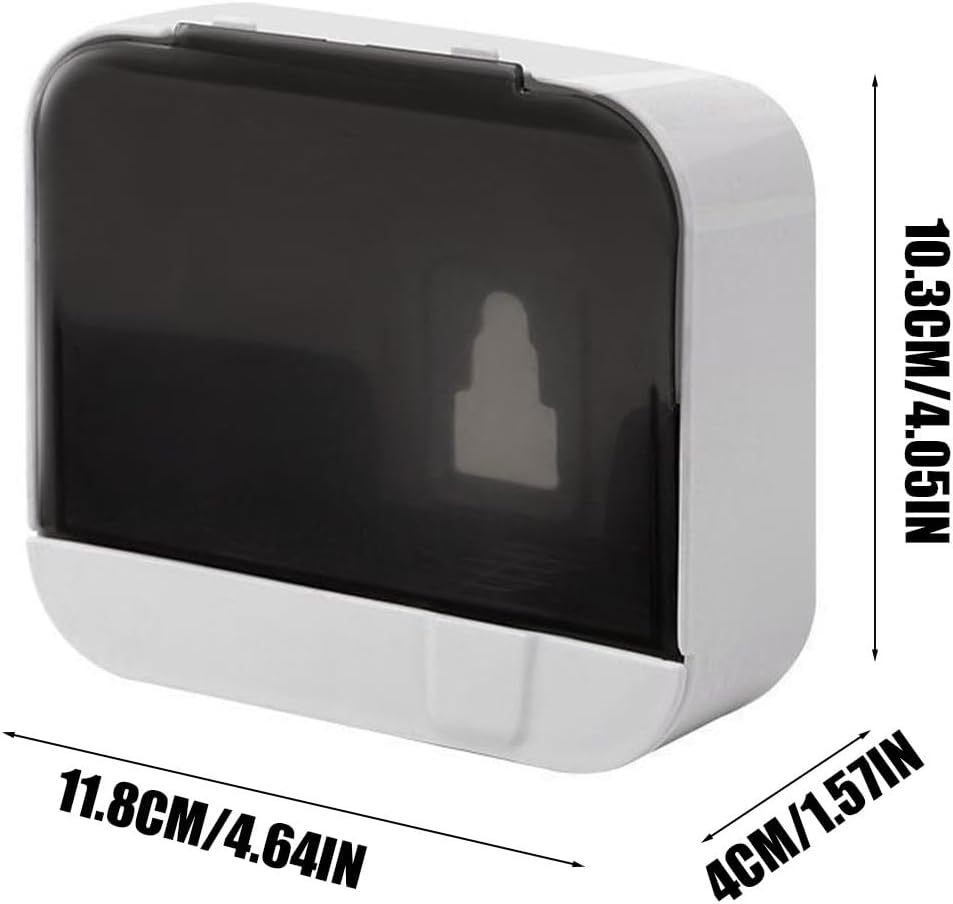 Wall-Mounted Soap Box with Lid and Suction Cup