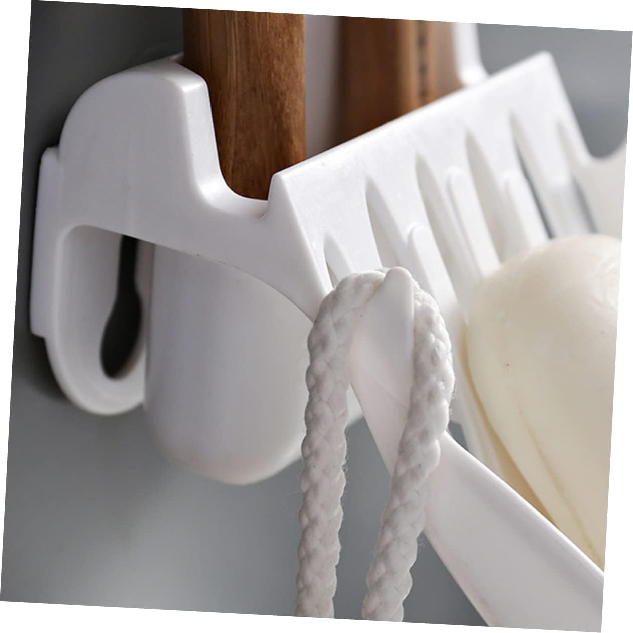 FELTECHELECTR Wall-Mounted Soap Dish Holder White for Tiles Walls Glass
