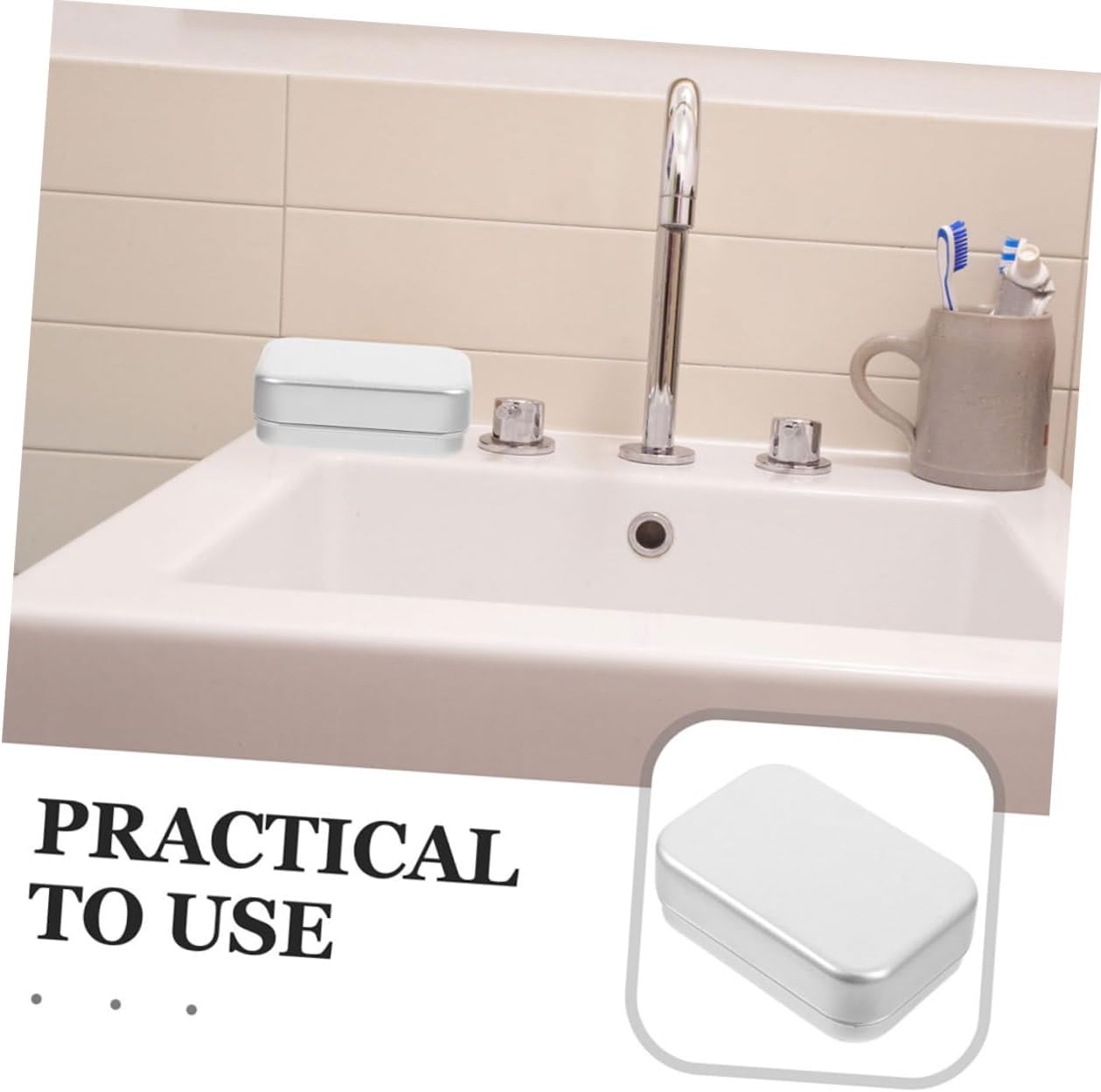 Zerodeko 2Pcs Aluminum Travel Soap Dish with Leak-Proof Lid