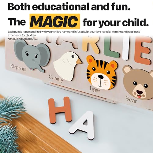 Zuzu Puzzle Personalized Wooden Name Puzzle for Toddlers