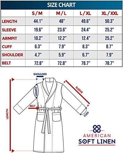 American Soft Linen X Large XX Large Robe and 6-Piece Towel Set