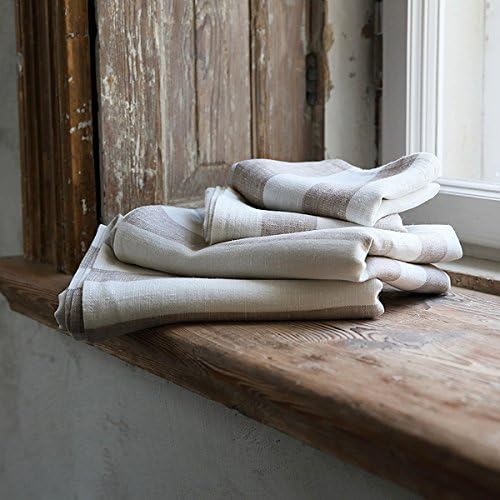 LinenMe Beige Linen Bath Towel Set Philippe