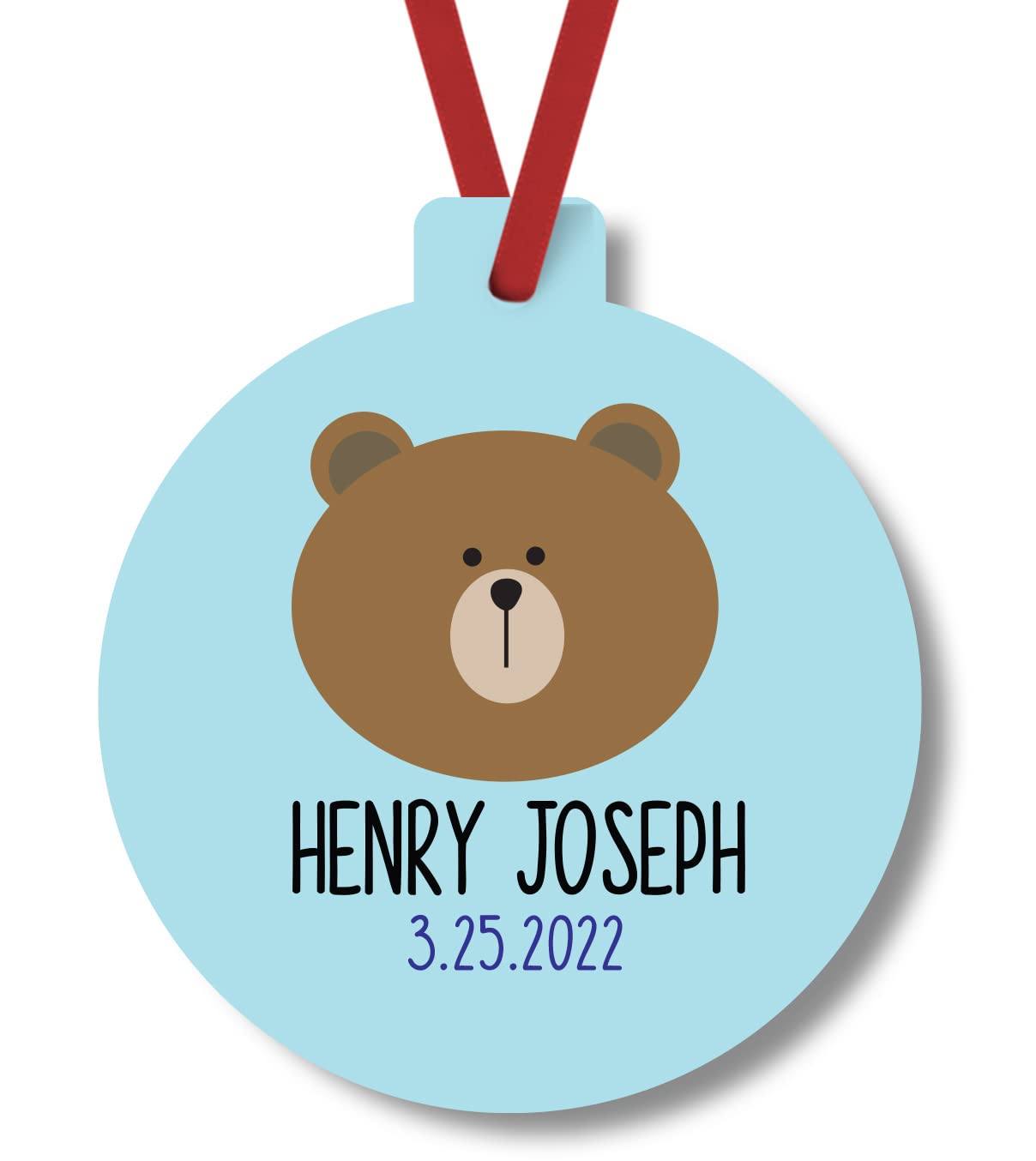 Tickle Bellies Baby Boy Christmas Ornament with Name
