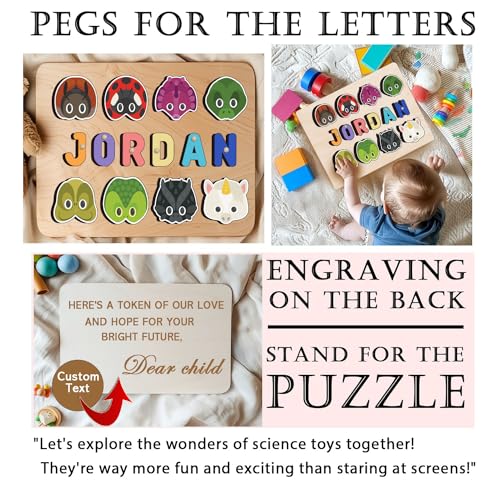 Personalized Wooden Name Puzzle For Kids 1-3 Years