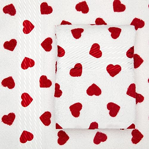 Cackleberry Home Red Hearts Bath Towels Set of 2