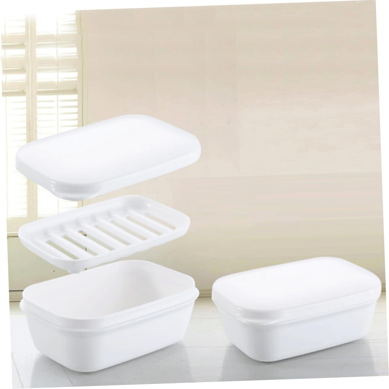 FONDOTIN Portable Soap Dish with Anti-Slip Design