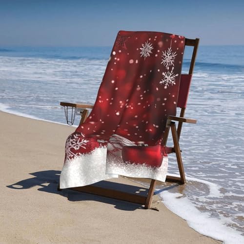 DADABULIU Christmas Red Bath Towel - Premium Microfiber