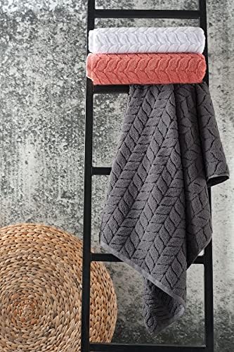 BAGNO MILANO Turkish Bath Towel Set - Charcoal Quick Dry Plush Towels