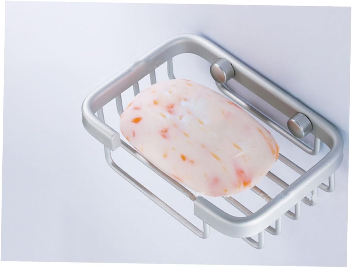Modern Brushed Aluminum Soap Holder Organizer