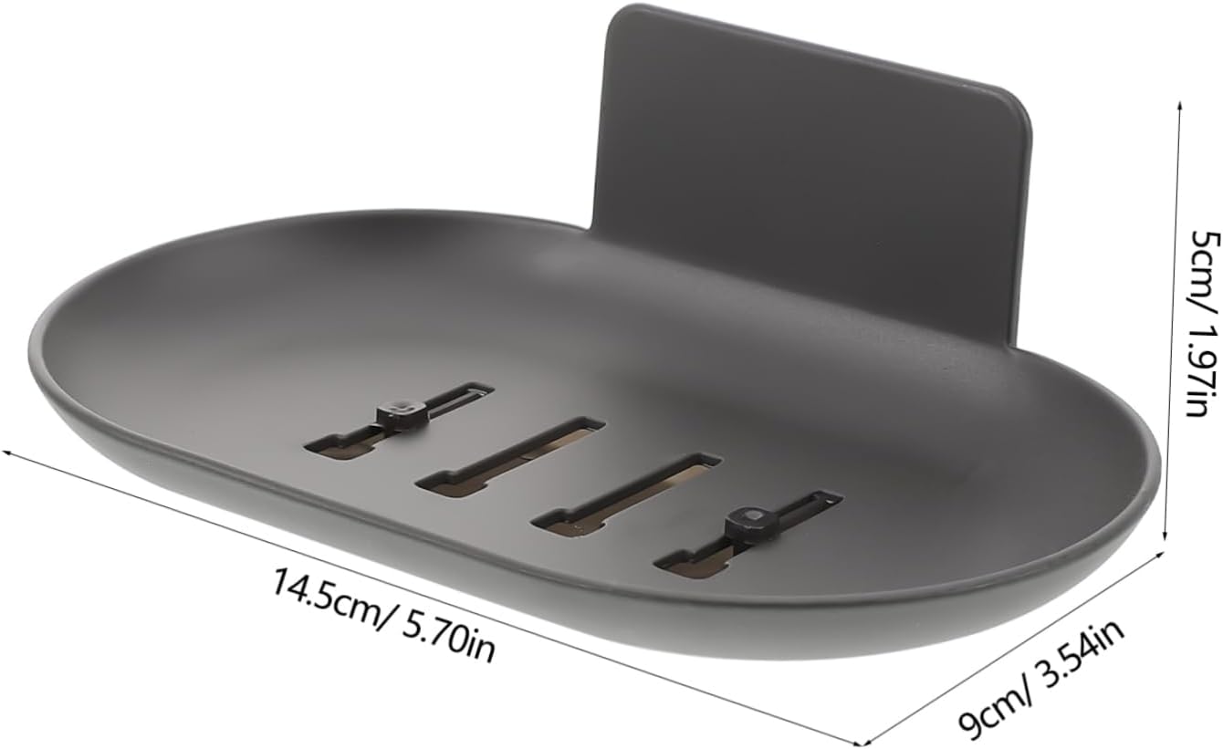 Modern Wall-Mounted Soap Dish Aluminum Self Draining for Home Hotel