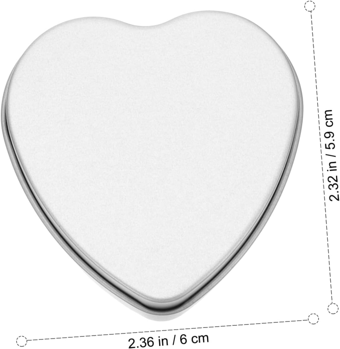 NUOBESTY Heart-Shaped Tinplate Candle Storage Jar