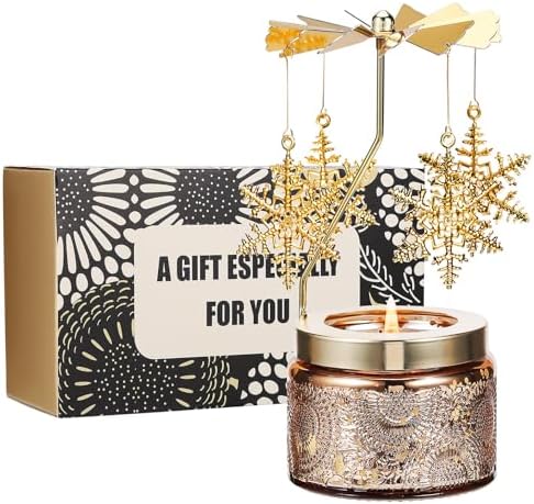 DAISRED Rotatable Scented Candle with Snowflake Design