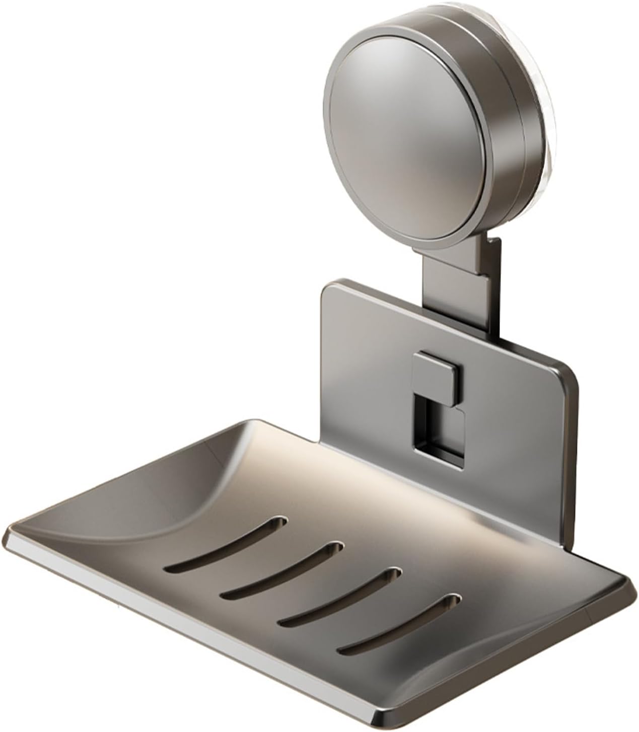 Strong Suction Cup Soap Dish Sturdy Aluminum ABS Wall Mount Holder