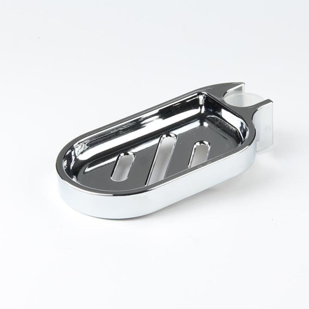 Pokinge 2pcs Adjustable Soap Holder with Chrome Plated ABS Tray