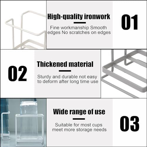 BELEFU Metal Cup Dispenser for Bathroom and Kitchen