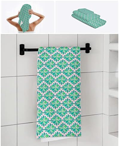 Boanket Aqua Flowers 3-Piece Towel Set for Bathroom and Hotel
