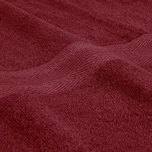 BOUTIQUO 8 Piece Towel Set - Ultra Soft Hotel Spa Quality Burgundy