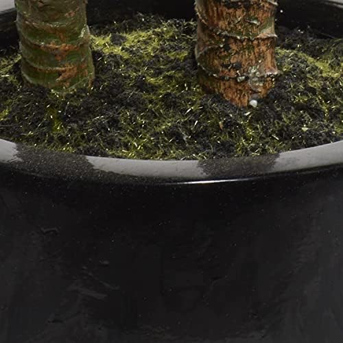 Deco 79 Artistic Artificial Dracaena Plant with Black Fiberglass Pot