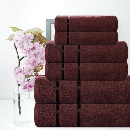 CASA COPENHAGEN Eternal 6-Piece Towel Set in Brown