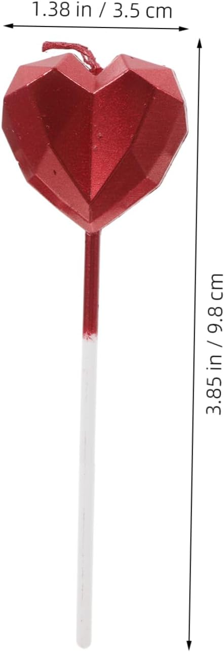 Happyyami 8pcs Unique Heart Birthday Candles