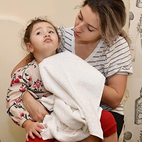 Pacific Linens Lightweight Thin Bath Towel Set - 6 White
