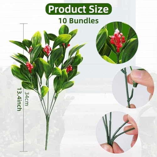 RECUTMS Artificial Ferns Greenery Bushes for Home Decor