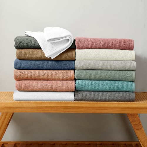 Great Bay Home Orange Bath Towels 6-Piece Set 1