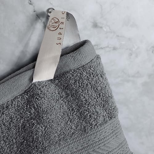 Superior 700 GSM 6-Piece Cotton Towel Set - Grey