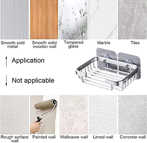 Self Adhesive Soap Holder for Bathroom Kitchen with Hollow Design