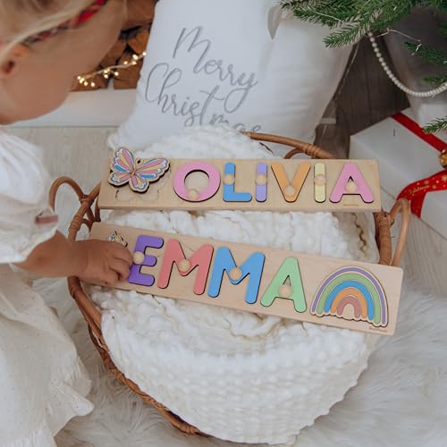 Personalized Wooden Name Puzzle with Pegs for Baby