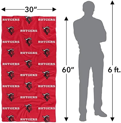LOGOVISION Rutgers University Bath Towel 30x60 Logo Pattern