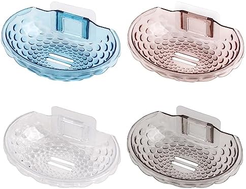 Wall Mounted Soap Holder No Drilling Self Adhesive Kitchen Bathroom Rack