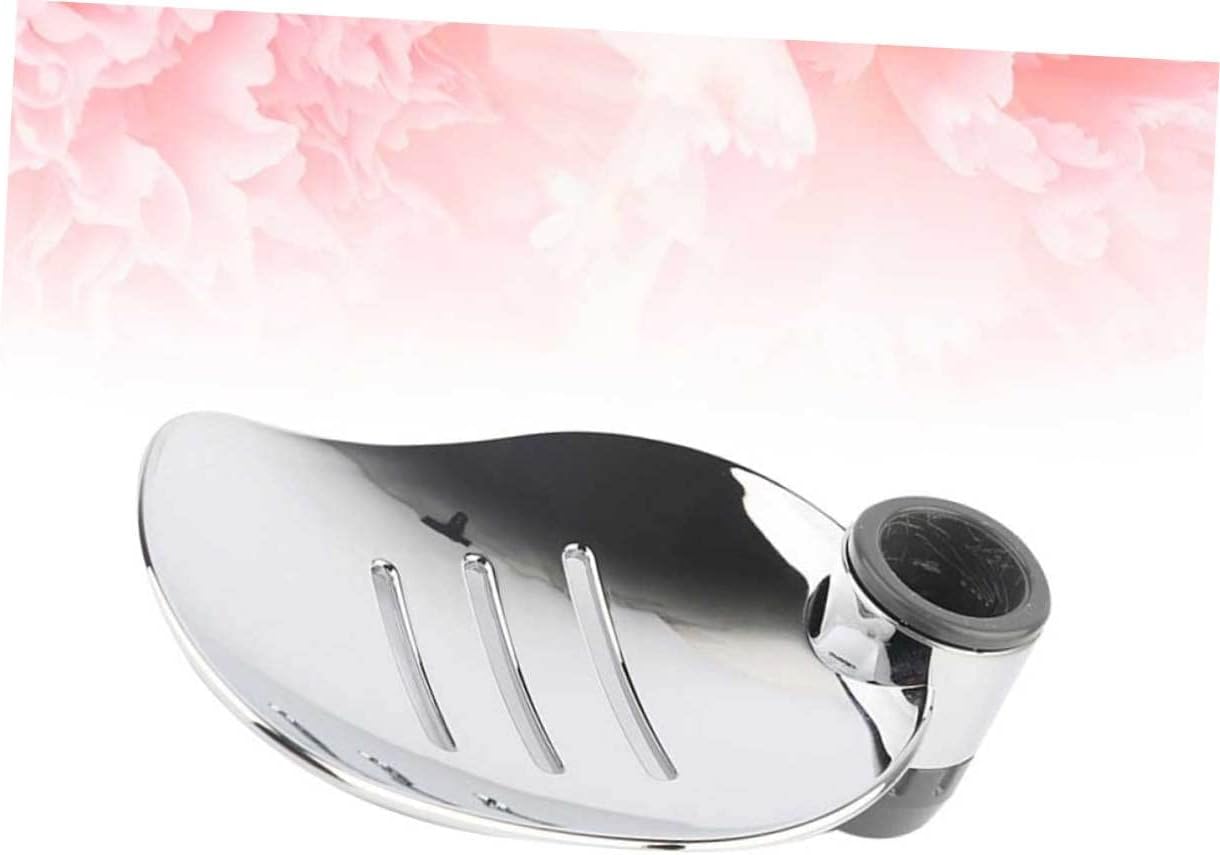 PRETYZOOM 2PCS Abs Soap Dish Rack Silver Drain Strip 25mm