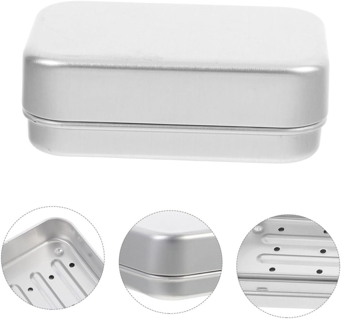 Zerodeko 2Pcs Aluminum Travel Soap Dish with Leak-Proof Lid