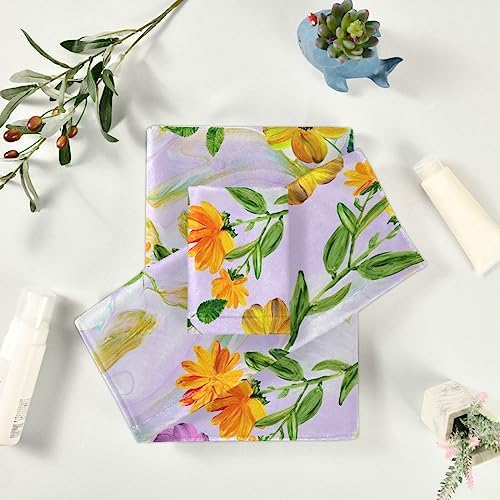 Senya Flower Bath Towels Set of 3 1